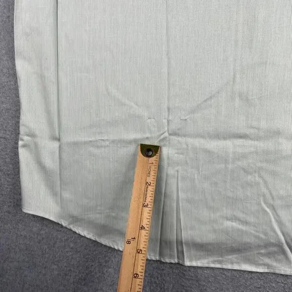Calvin Klein Shirt Green White Striped Button Up Long Sleeve Mens 16.5 New NWT - Picture 9 of 14